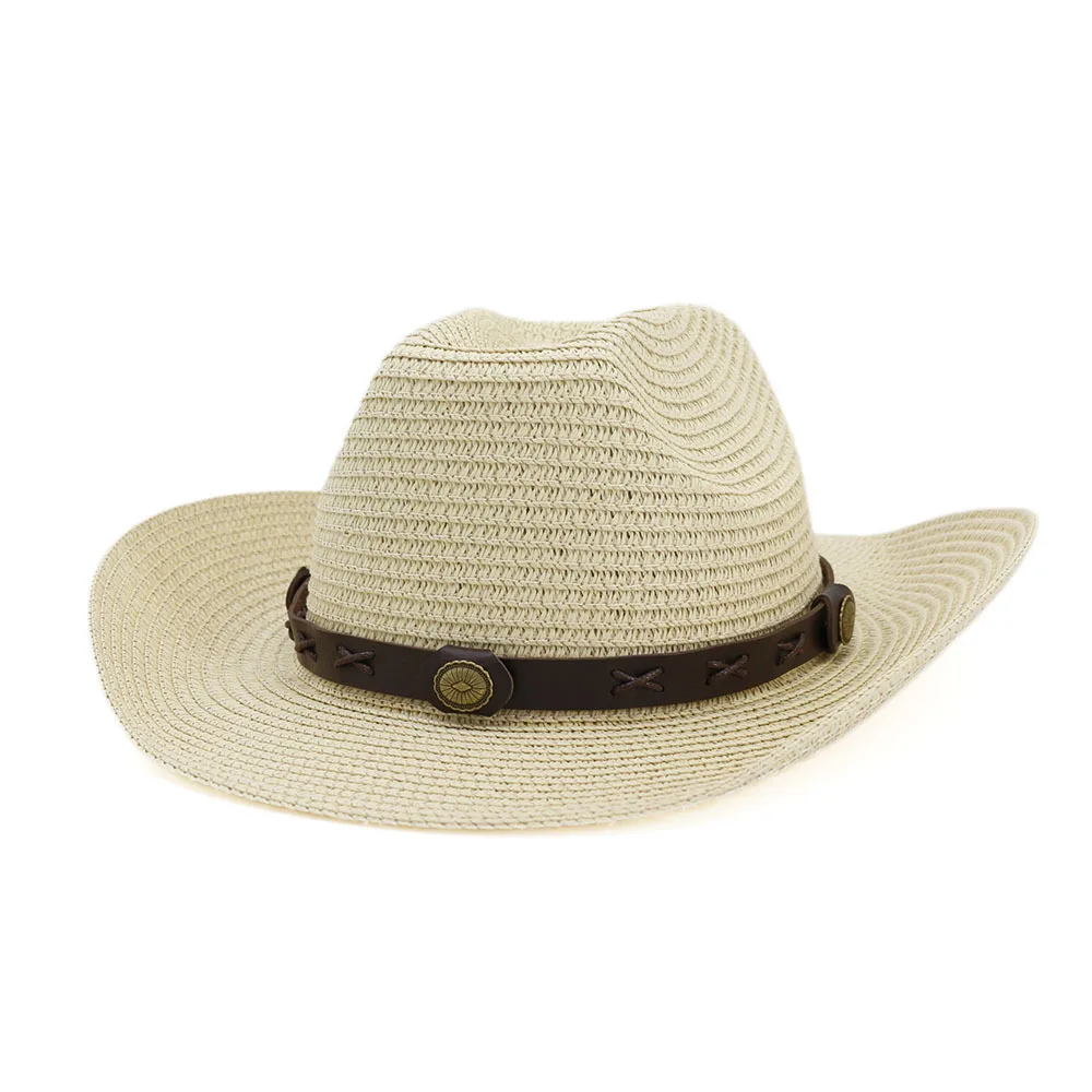 BUTTERMERE Hat Cowboy Mens Panama Hat Summer Beach Straw Hat Black Women Casual Hat New Arrival Cowboy Cap