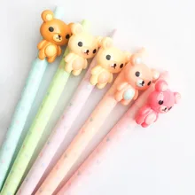 Милая фигурка медведя рилаккума, пластиковый механический карандаш, автоматическая ручка для детей, школьные офисные принадлежности, Escolar Papelaria