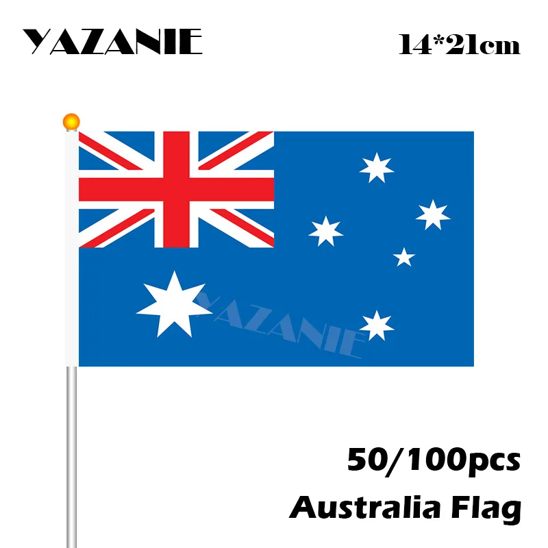 YAZANIE 14*21 см 50/100 шт Австралийский флаг Национальный полиэстер маленький размер