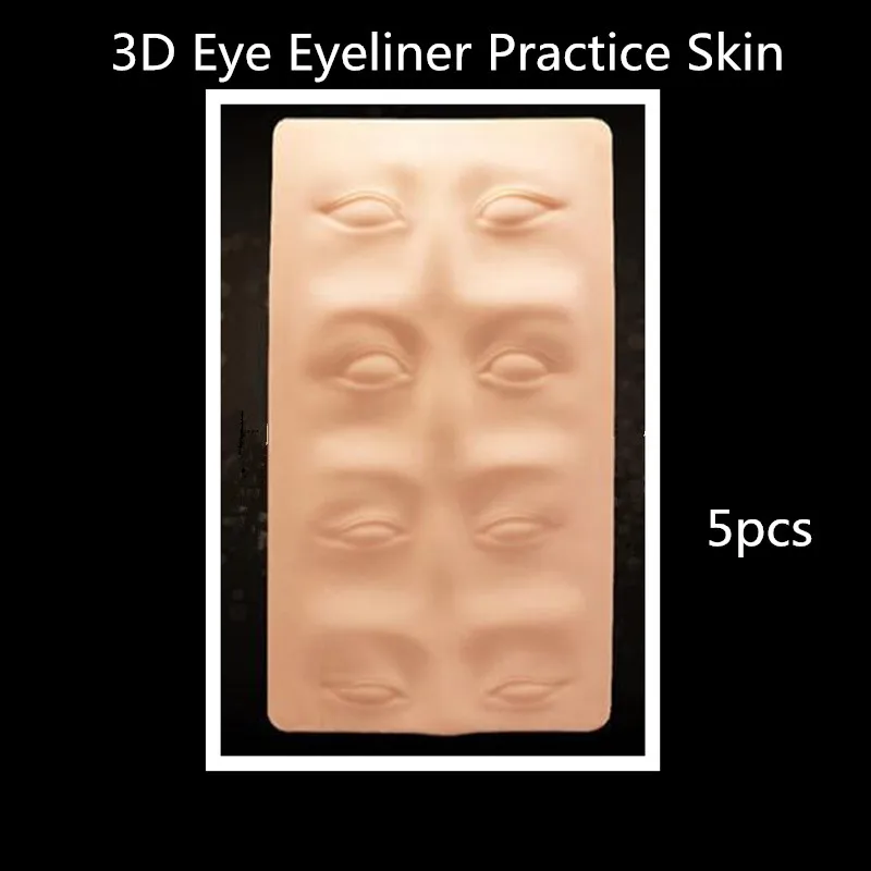 

5 PCS Tattoo Practice Skin 3D Cosmetic Permanent Makeup Eye Eyeliner Skin Silicone For Tattoo Manual Microblading Pen Needles