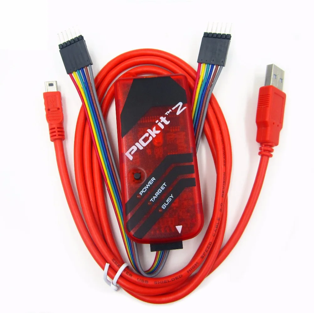 Новый PICKIT2 PIC Kit2 симулятор PICKit 2 программатор Emluator красный цвет WUSB кабель Dupond