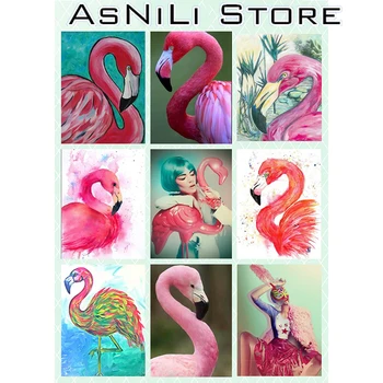 

Animal Flamingo Diamond Painting 5D DIY Diamond Embroidery Cross Stitch Kit Floral Needlework Mosaic All Rhinestone Christmas ZT