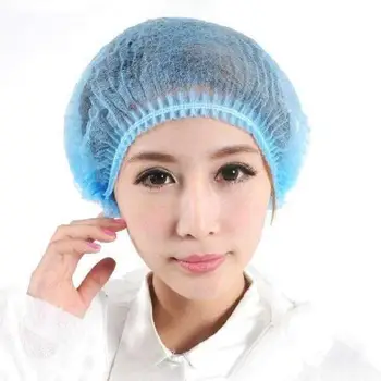 

100PCS Disposable Hair Shower Cap Plastic Bath Hat Anti Dust Hat Bath Caps Set For Spa Hair Salon Tattoo Semi Permanent Makeup