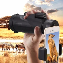 BAK4 Призма Monocular12X50Connect телефон Водонепроницаемый мини-телескоп Профессиональный Зрительная труба большой окуляр Открытый Кемпинг Пеший Туризм