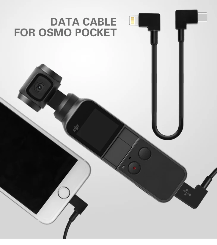 _01Date Cable for OSMO POCKET Accessories Data Cable TYPE-C to Android IOS TPE-C Cable Conversion Line for DJI OSMO Pocket Gimbal-11