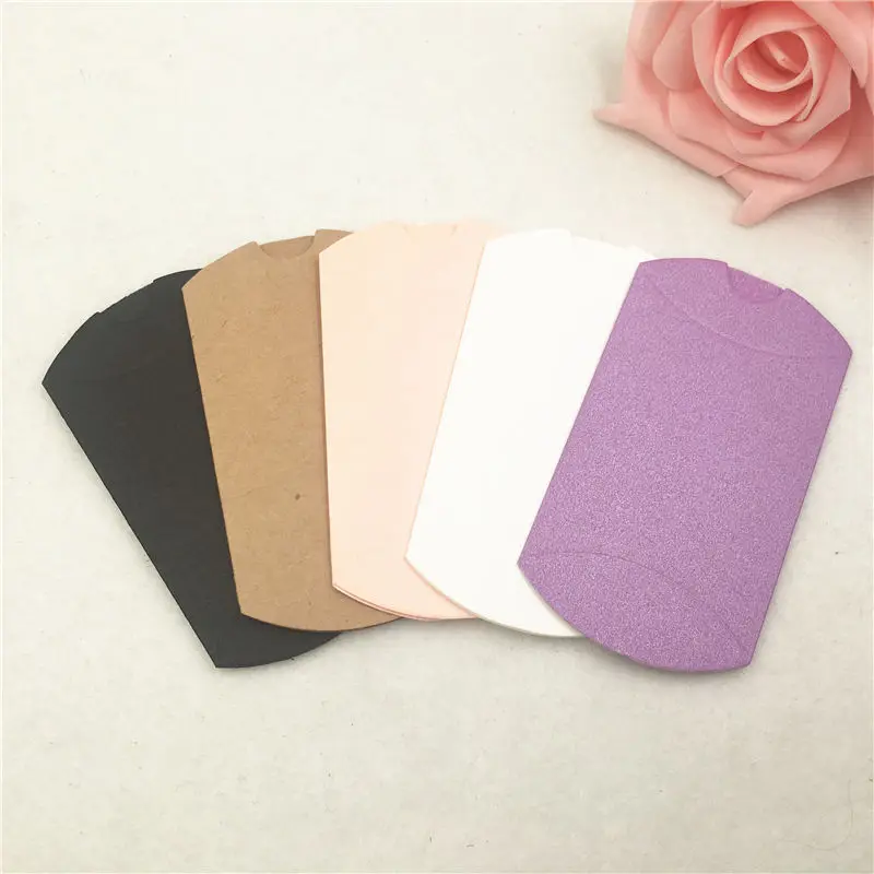 24pcs/Lot Colorful Two Size Kraft Paper Pillow Boxes For Girls Mini Lovely Doll Dress Packaging Creative Gift New | Дом и сад