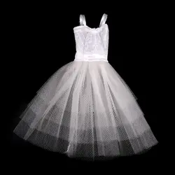 Шт. 1 шт. белый свадебное платье наряды Короткие Вуаль балетная юбка куклы сдержанный стиль Кукольное платье принцессы Одежда