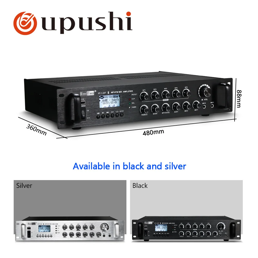 PA System Big Power Amplifier 5 Zone Bluetooth