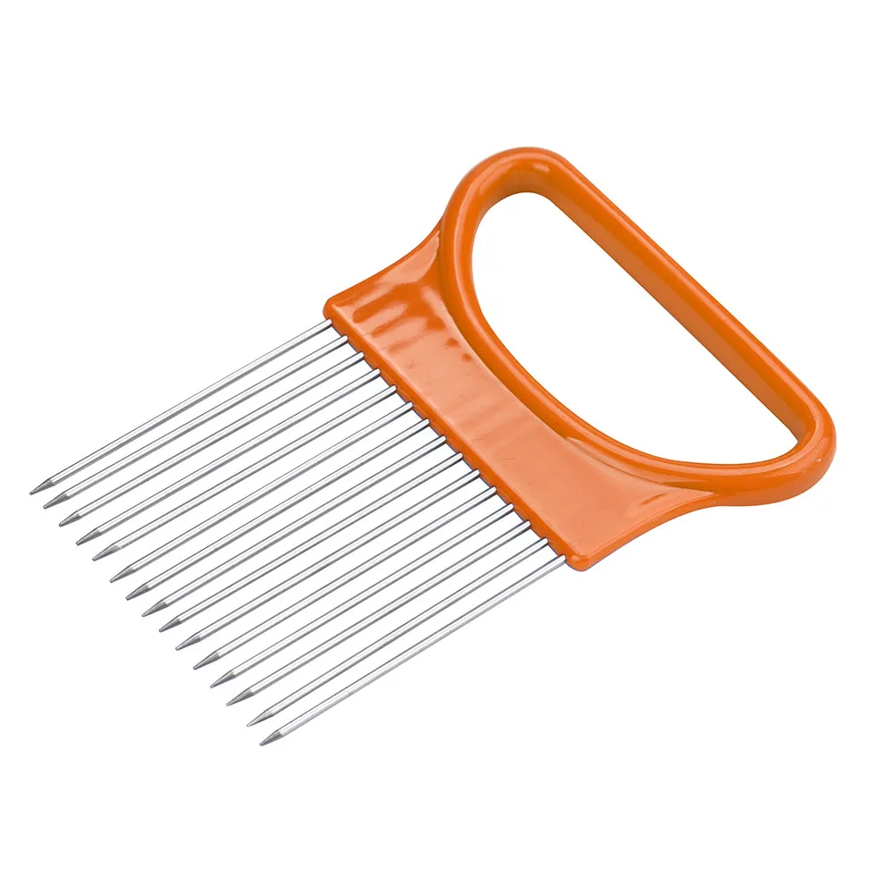 NEW Shredders Slicers Tomato Onion Vegetables Slicer Cutting Aid Holder Guide Slicing Cutter Safe Fork kitchen accessories