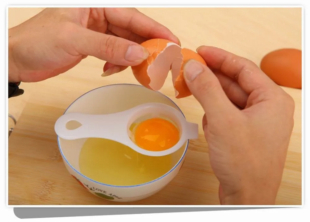 3 шт./лот экологичный хорошего качества Яичный желток Белый сепаратор, разделитель яйца инструменты для яиц из ПП, для хранения пищевых продуктов материал