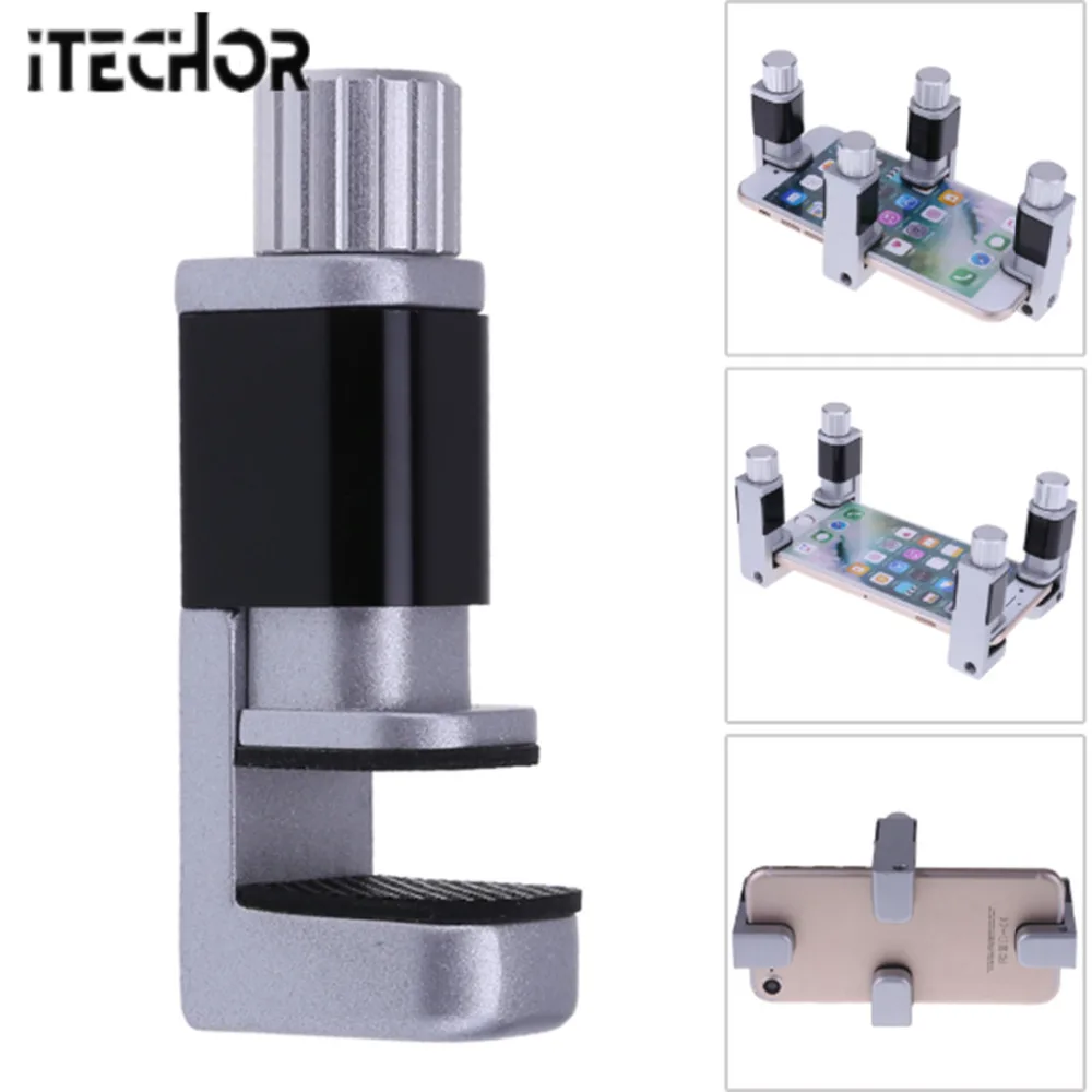 

iTECHOR 4Pcs All-purpose Mobile Phone Adjustable Rubber LCD Screen Clip Screen Fastening Clamp Maintenance Fixation Clamp