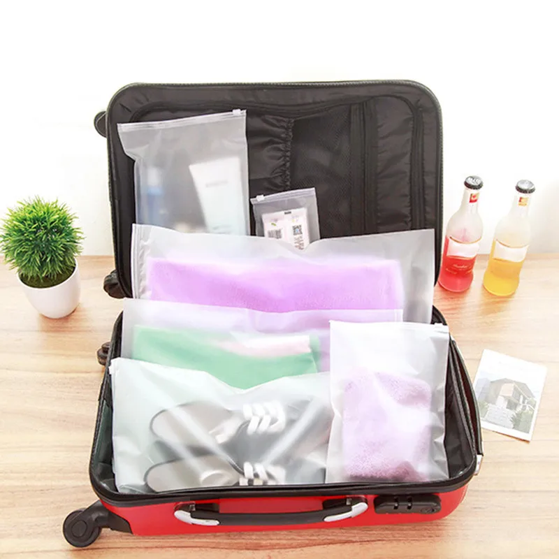 Pochettes De Compression De Bagages Valise demballage-9 Sac De Voyage 6 Sacs De Rangement en Plastique Standie 15 Organisateurs De Voyage
