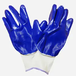 12 пар/лот износостойкие перчатки нитриловые порезостойкие Нескользящие перчатки 26 см масло доказательство защиты перчатки прочный GST028