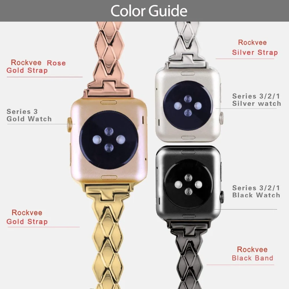Сталь ремешок для наручных часов Apple Watch 38 мм 42 Для мужчин женщин заменить