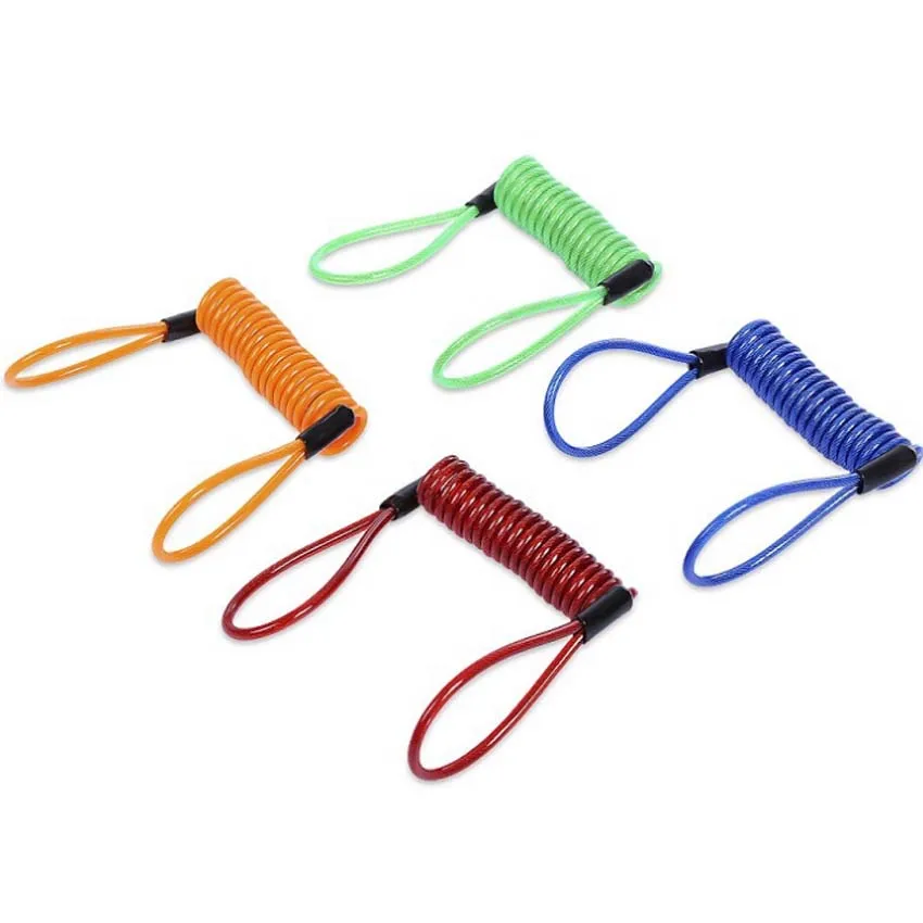 1.2m Spring shaped steel wire rope lock Wirerope Disc Lock