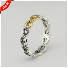 Se adapta al Estilo Europeo Joyería de Plata 925 Anillos para Las Mujeres Auténtico 925 Anillo de Plata Esterlina de Plata-Joyería Infinito DIY joyería