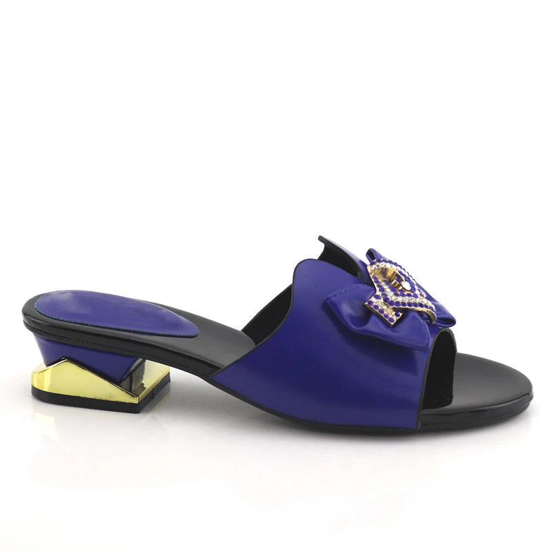 Итальянская обувь новые модные туфли-лодочки черного цвета для отдыха на каблуке 4,3 см обувь в африканском стиле женская обувь для вечеринок комплект из обуви в африканском стиле без сумки - Цвет: 2-Blue