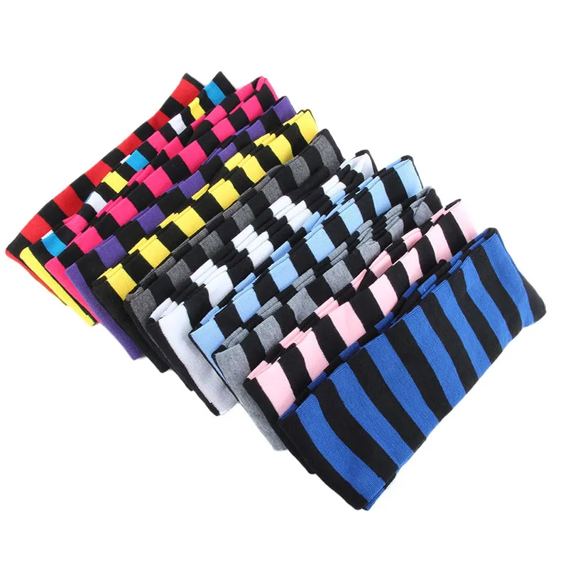 Hot Thigh High Sexy Cotton Socks Women's Striped Over Knee Girl Lady Sock