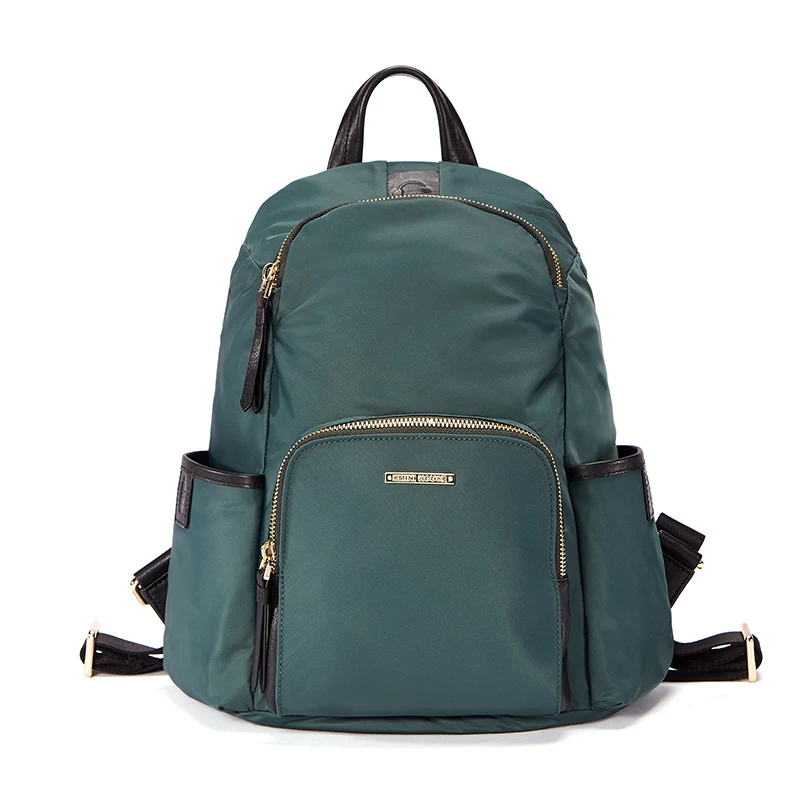 EMINI дом противоугонные рюкзаки для женщин Путешествия водонепроницаемый нейлон сумка рюкзак женский молния дизайн школьная сумка Back Pack - Цвет: Dark Green