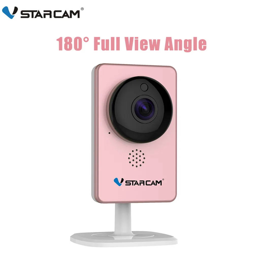 

VStarcam WiFi Mini Camera Panoramic Infrared Night Vision Wireless Motion Alarm Video Monitor IP Camera C60S Pink