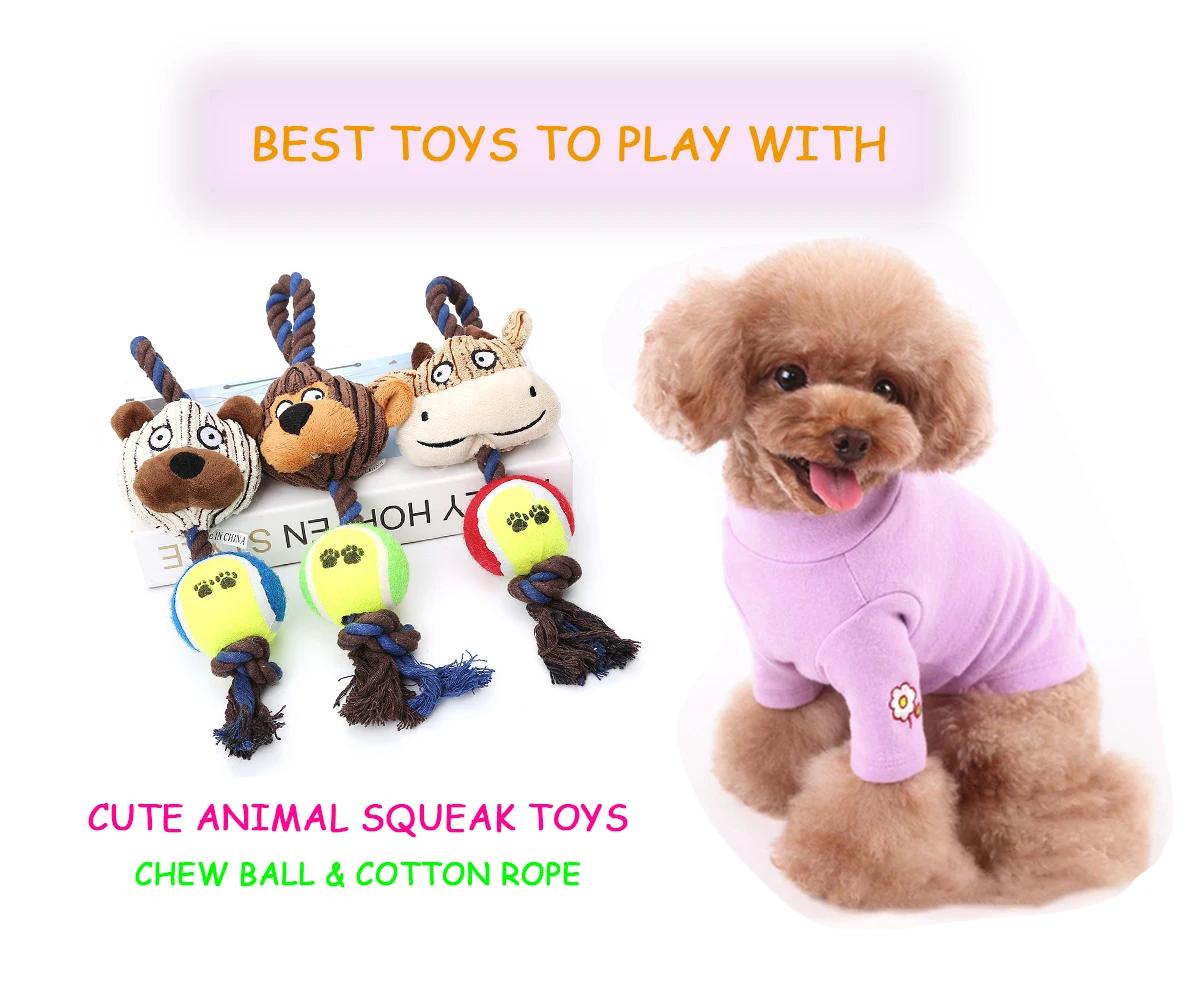 Игрушки с пищалкой игрушки-жвачки с мячом и веревкой интерактивные игрушки для домашних животных маленькие/большие собаки