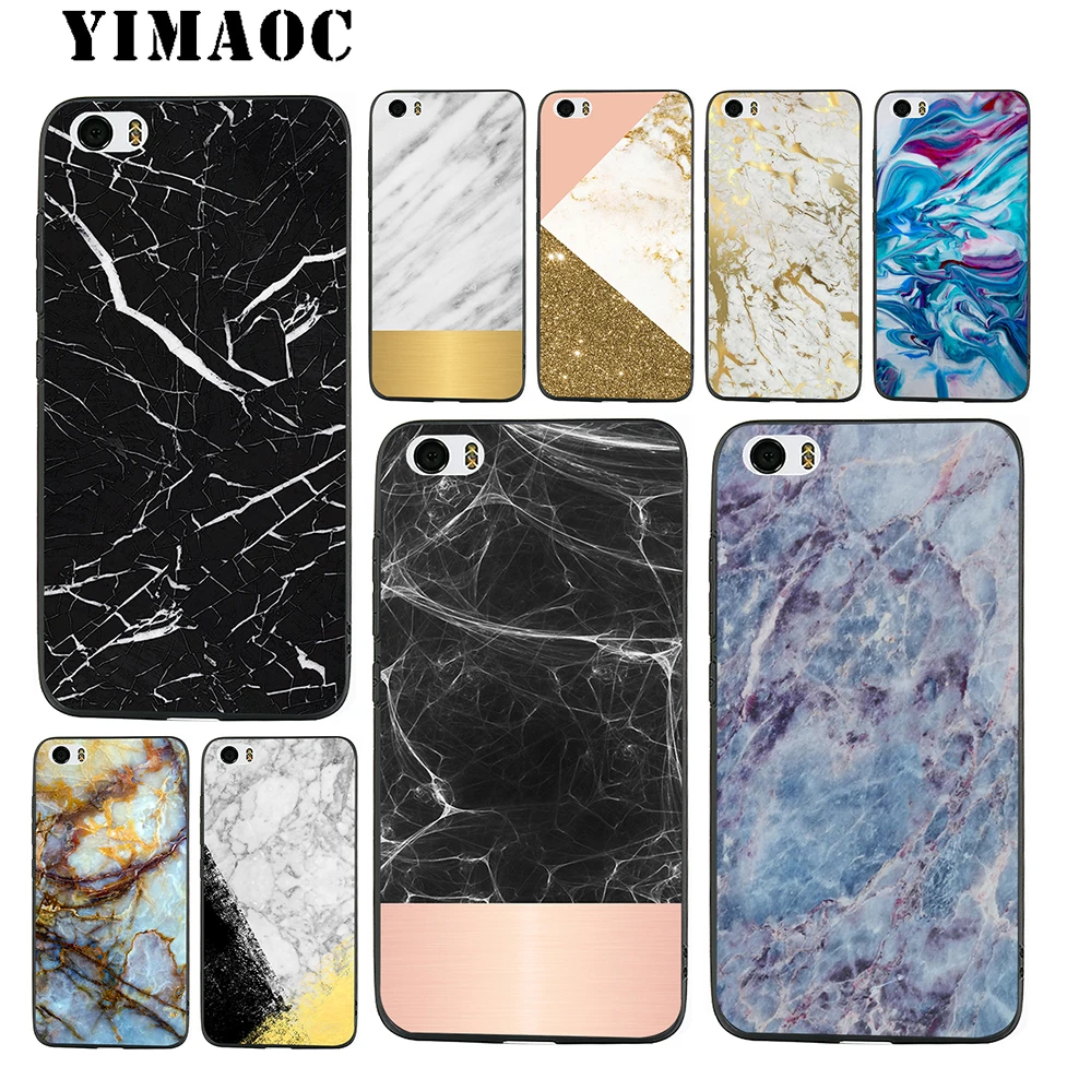 YIMAOC гранитный скраб мраморный камень мягкий силиконовый чехол для Xiao mi Red 6 Note 4X 4A