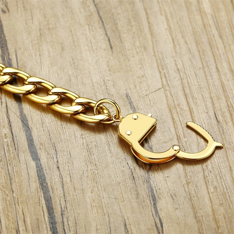 Массивный плоский панцирный браслет-цепочка для мужчин из нержавеющей стали золотой тон звено 9 мм Панк Хип ювелирные изделия