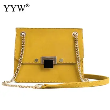 

Fashion Yellow Women Frosted Bag Solid Colors Mini Crossbody Shoulder Bags 2018 Hot Sale Female Faux Leather Bolsos Mujer Black