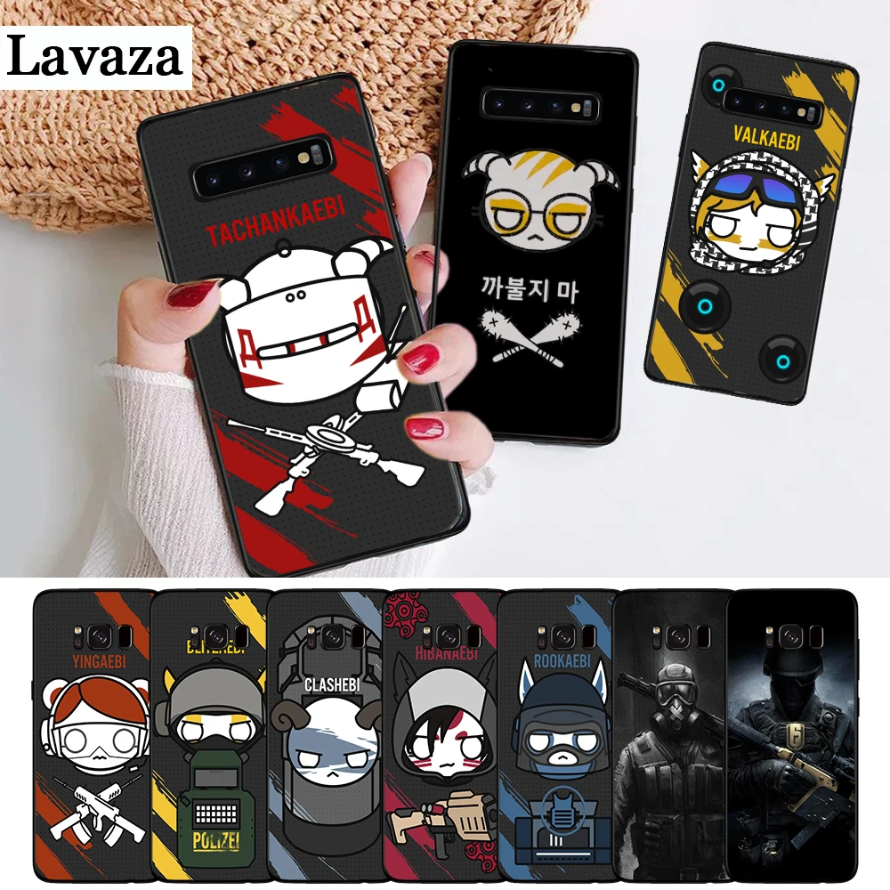 

Lavaza rainbow six siege Pattern Silicone Case for Samsung S6 Edge S7 S8 Plus S9 S10 S10e Note 8 9 M10 M20 M30