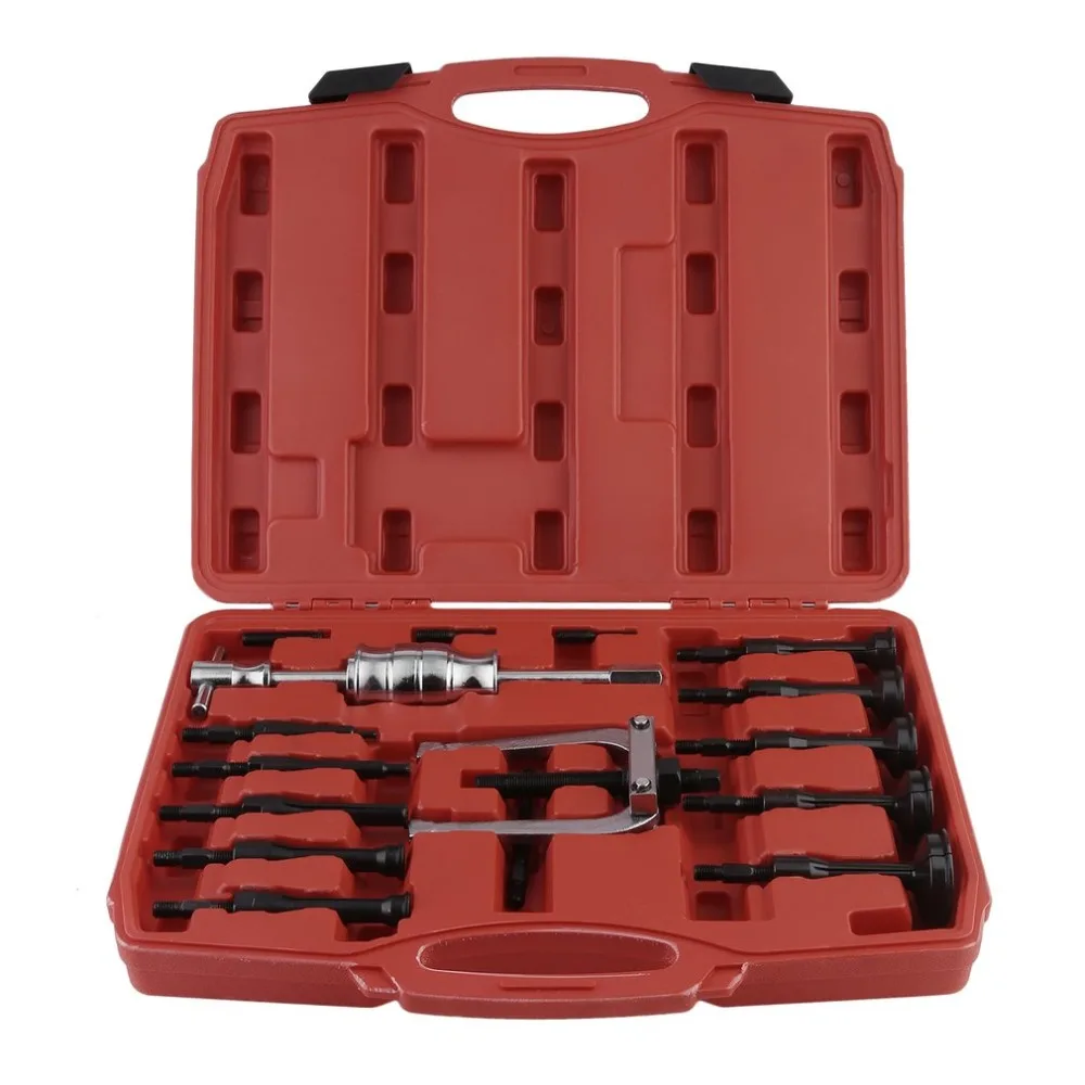 

Multifunction 16PCS Auto Bearing Extractor Set Inner Internal Blind Remover Bushes Puller Blind Hole Bearing Puller Repair Tools