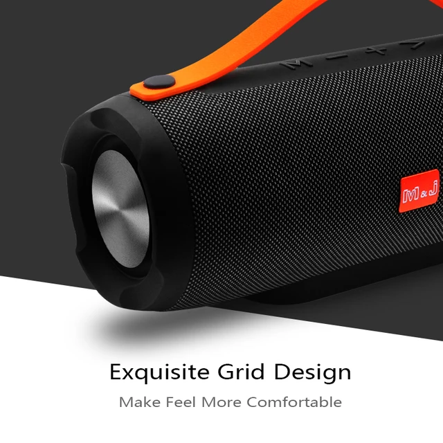 M&J Portable wireless Bluetooth Speaker Stereo big power 10W system TF FM Radio Music Subwoofer Column Speakers for Computer -