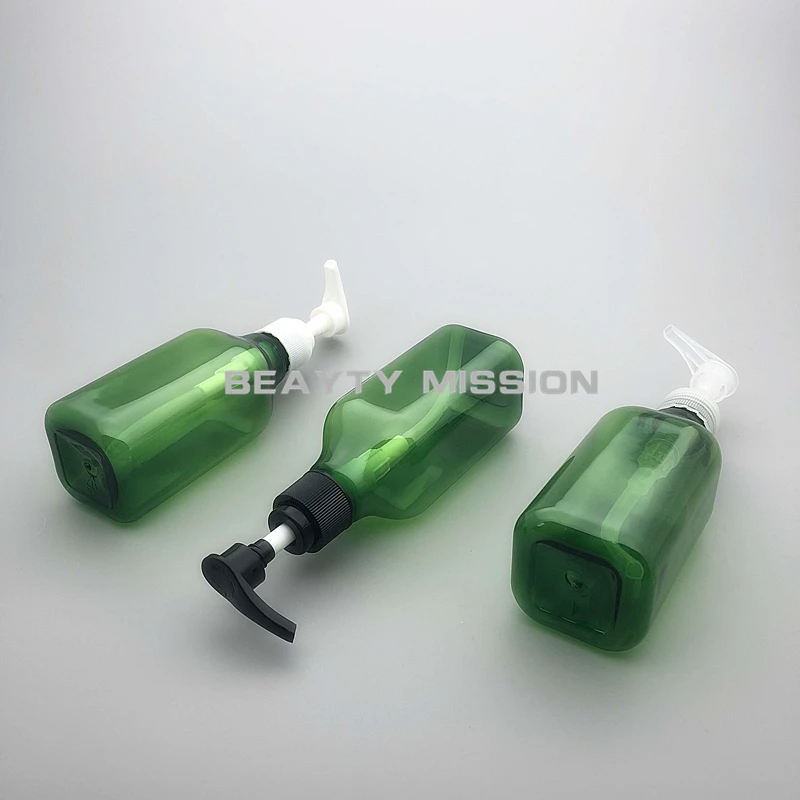 Красота Миссия 200 мл 24 шт./лот зеленый Жидкое Мыло Лосьон пластмассовые бутылки с помпой, многоразовая бутылка для шампуня, пустые
