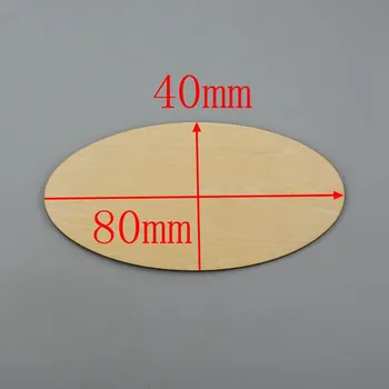 

48PCS/set 80 mm blank elliptical unfinished wood crafts. Teaching DIY accessories wedding decoration 279