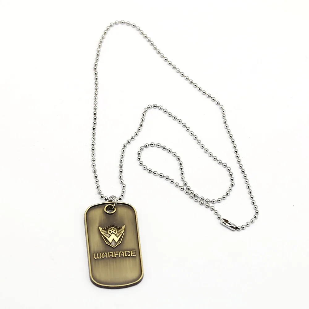 Ожерелье Warface, Высококачественная цепочка, колье-чокер, металлический игровой логотип Warface, рождественский подарок для мальчиков и мужчин