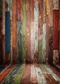 

Colorful Color Vintage Old Wood Floor backdrop Vinyl cloth High quality Computer printed wall photography studio background