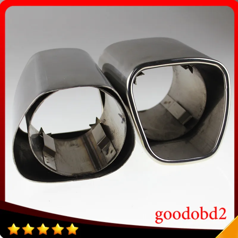 Silenciador de Escape em Aço Tubo de Escape do Carro Pipes da Cauda do Carro Ponta Inoxidável Silenciador Cauda Pipes Fit For Volvo Xc90 Xc60 Auto Acessórios 7 Cheap Silenciadores