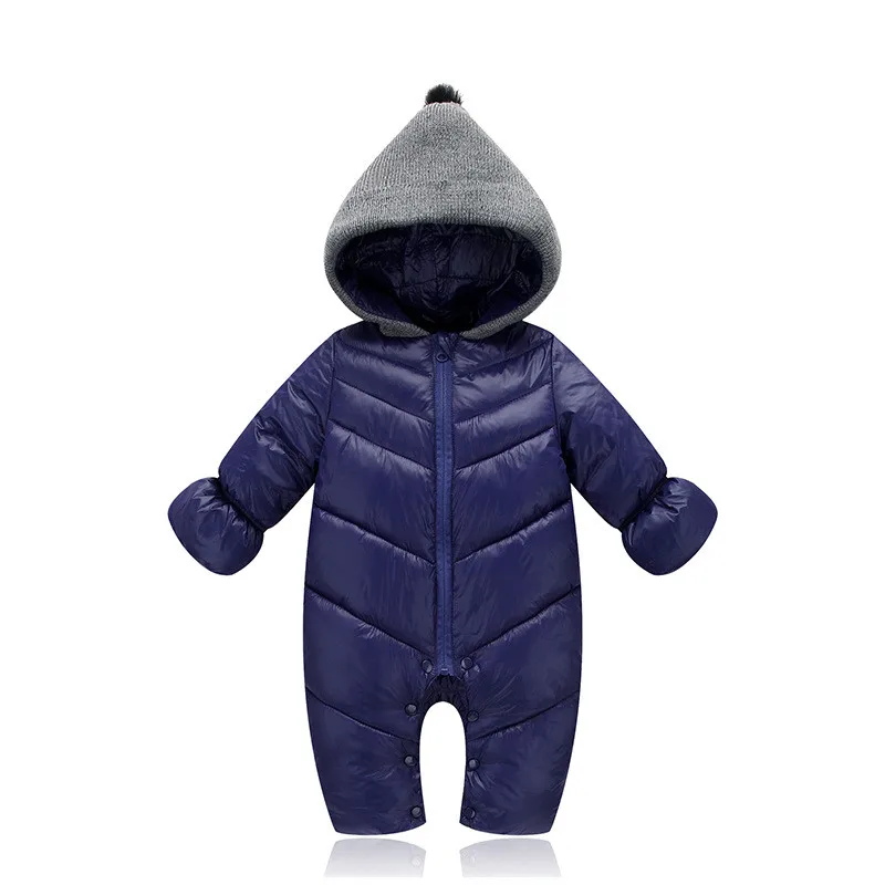 

Baby Boys Down Cotton Coats Clothes Winter Kids Girls Body Suit Candy Onesies Newborn Child Knitted Hat Fashion Warm Coats