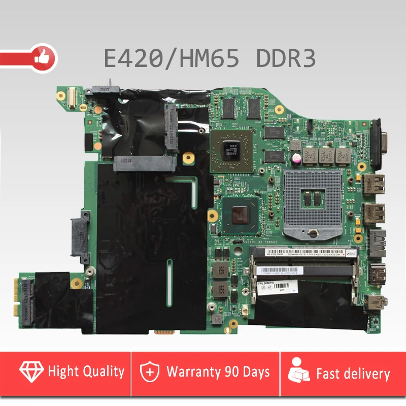 

YTAI DDR3 HM65 For Lenovo E420 laptop Motherboard DDR3 HM65 PGA-988B with 8 pcs memory card Mainboard fully Tested