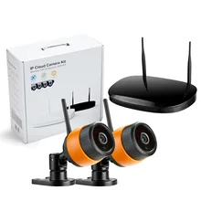 2CH HD 720 P 960 P/1MP, 1.3MP Беспроводной WI-FI Сетевая камера nvr комплект 2 шт. HD Мини-водонепроницаемый ВИДЕОНАБЛЮДЕНИЯ Пуля Камера Наружного P2P