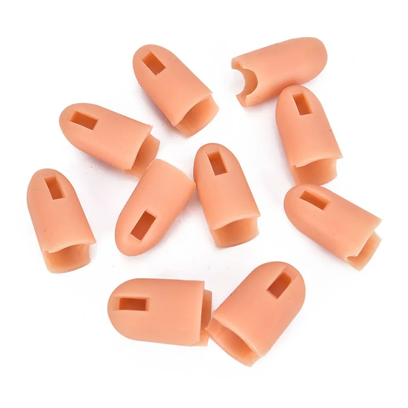 

Skin Brown Colors 10Pcs/Set Nail Art Practice Hand Silicone Finger Cover Fake Hand Replacement Finger Parts