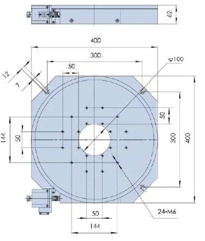 PDV PX110-400 электрическая вращающаяся машина, электрическая оптическая вращающаяся платформа, моторизованная Стадия вращения, диаметр: 400 мм