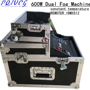 

600W double fog machine, constant temperature 600w smoke machine / fog machine remoter +dmx512 stage special effects equipment