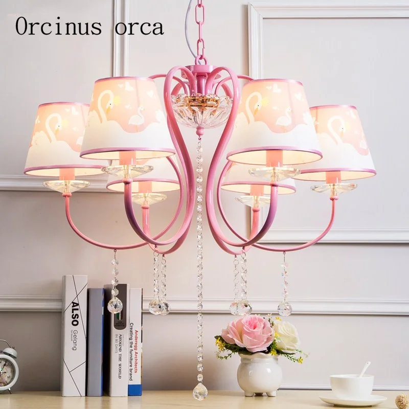 

French pastoral crystal chandelier bedroom living room restaurant Nordic fashion children's Chandelier free shipping