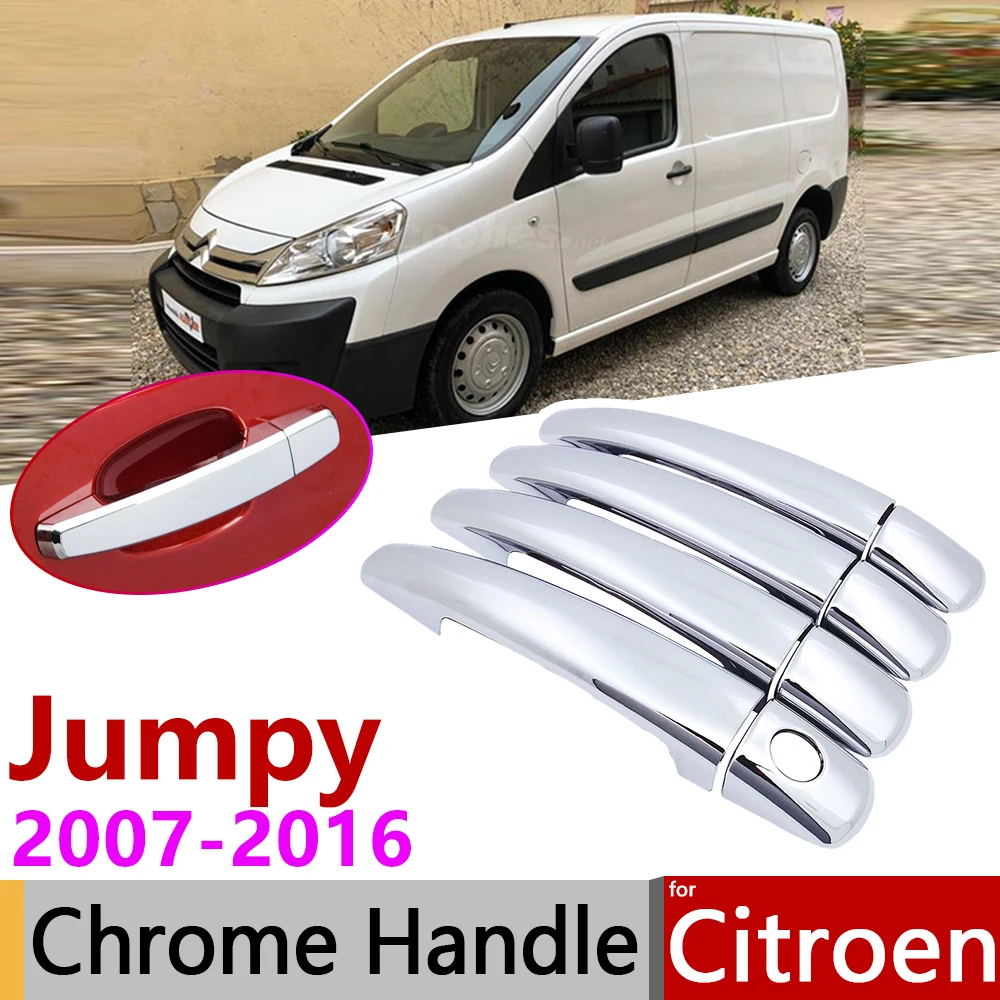 Для Citroen Jumpy отправки 2007~ хромированные дверные ручки крышки наклейки на автомобиль отделка комплект 2008 2009 2010 2013