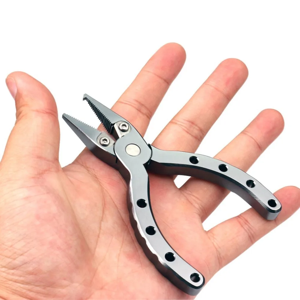 

Mini Portable Aluminum Alloy Fishing Pliers Braid Cutter Split Ring Pliers Hook Remover Outdoor Fishing Tackle Tool