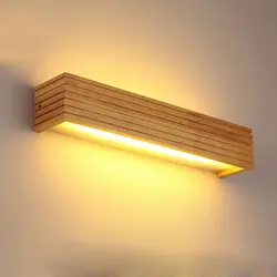 Современный деревянный светодиодный настенный светильник для ванной комнаты зеркало деко освещение Прихожая прикроватная лампа домашний