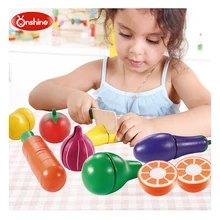 N171 Моделирование фруктов и овощей, чтобы увидеть детей дома, чтобы играть деревянные игрушки стиль Случайная