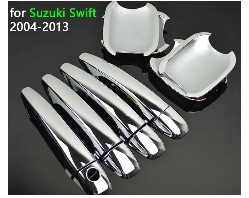 Аксессуары для Suzuki Swift 2004 2013 хромированные покрытия дверных ручек 2005 2006 2007 2008 2009