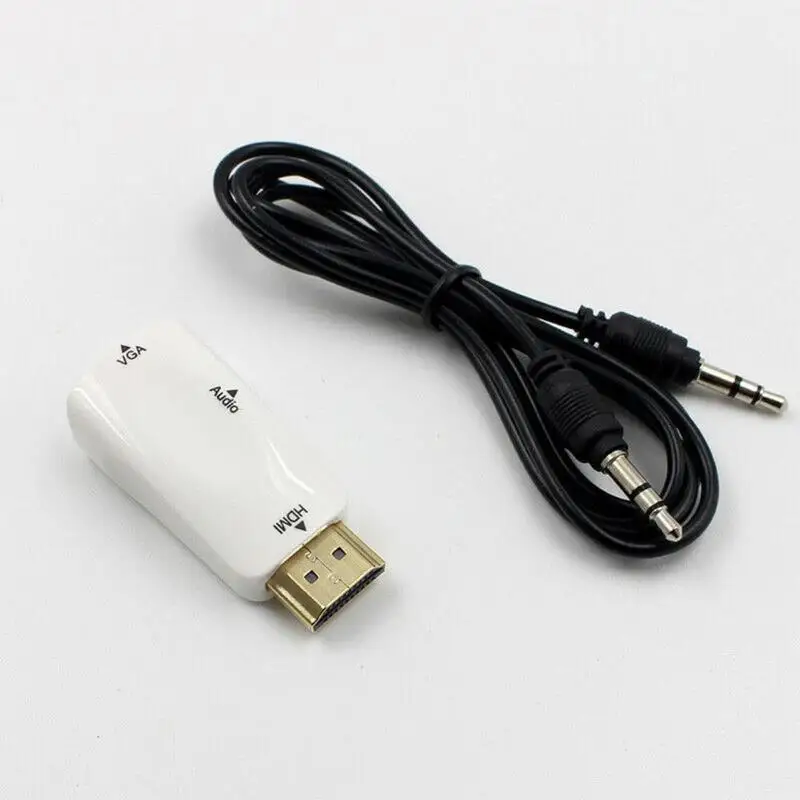  Rovtop HDMI a VGA audio adapter convertitore di cavo maschio-femmina-femmina adattatore audio HD 10