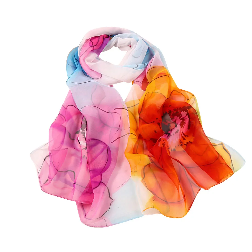 Модный женский шарф весна лето мягкий принт Шарфы Шали Обертывания леди пашмины пляжные палантины хиджаб платок J10 JUL20